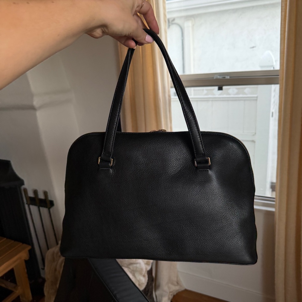 New Jcrew Elegant Black Leather Handbag - Picture 5 of 7